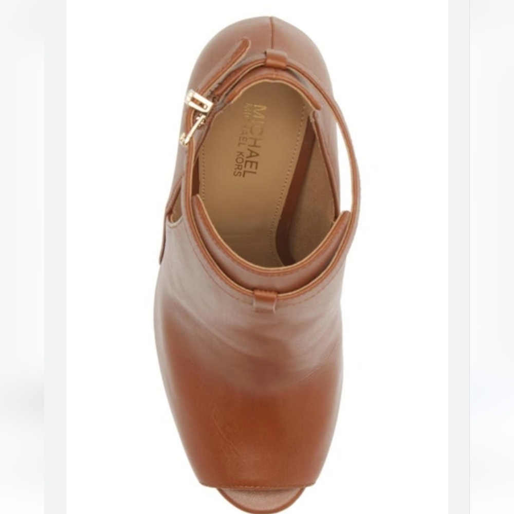 Michael Michael Kors Lawson Open Toe Bootie Womens Sz 7  Heel Ankle Boots NEW - Picture 9 of 14